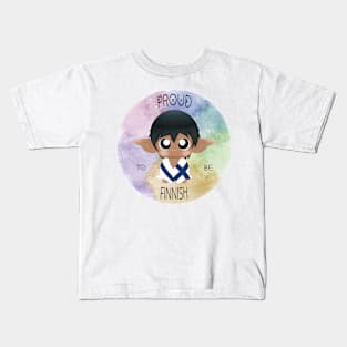 Proud to be Finnish (Sleepy Forest Creatures) Kids T-Shirt